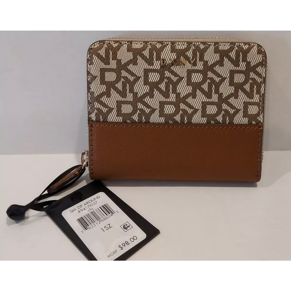 DKNY NWT VELA SMALL ZIP AROUND WALLET